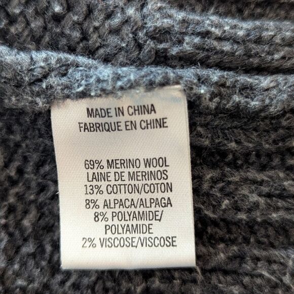 Theory Dena Gray Minimalist Quiet Luxury Cozycore Knit Cardigan Alpaca Sweater L - Picture 8 of 9